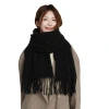 Maillard color monochrome dot scarf for women, new autumn and winter style, warm and thick scarf, student Korean-style versatile shawl Item Picture